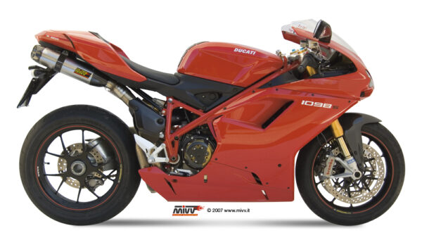 Escape Mivv 2 Slip-On Suono St. Steel con tapa carbono Ducati 848 2007-13 / 1098 2007-11 / 1198 2009-12