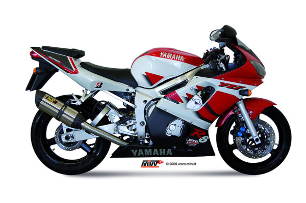 Escape Mivv Slip-On Suono St. Steel con tapa carbono Yamaha YZF 600 R6 1999-02