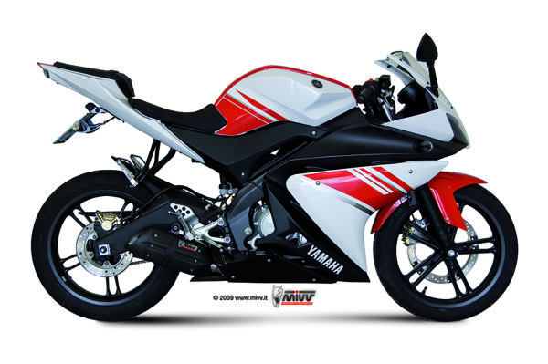 Escape Mivv Full system 1x1 Suono black con tapa carbono Yamaha YZF R125 2008-13