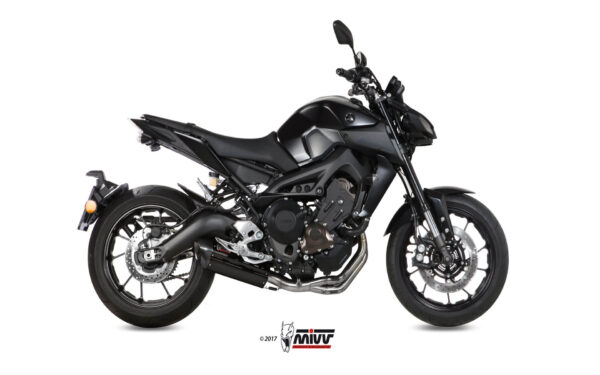 Escape Mivv Full system 3x1 Suono black con tapa carbono Yamaha MT-09 / FZ-09 2013-20