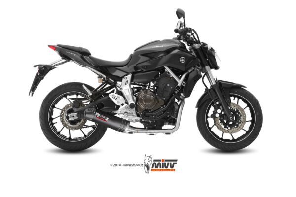Escape Mivv Full system 2x1 Oval carbono con tapa carbono Yamaha MT-07 / FZ-07 2014-24