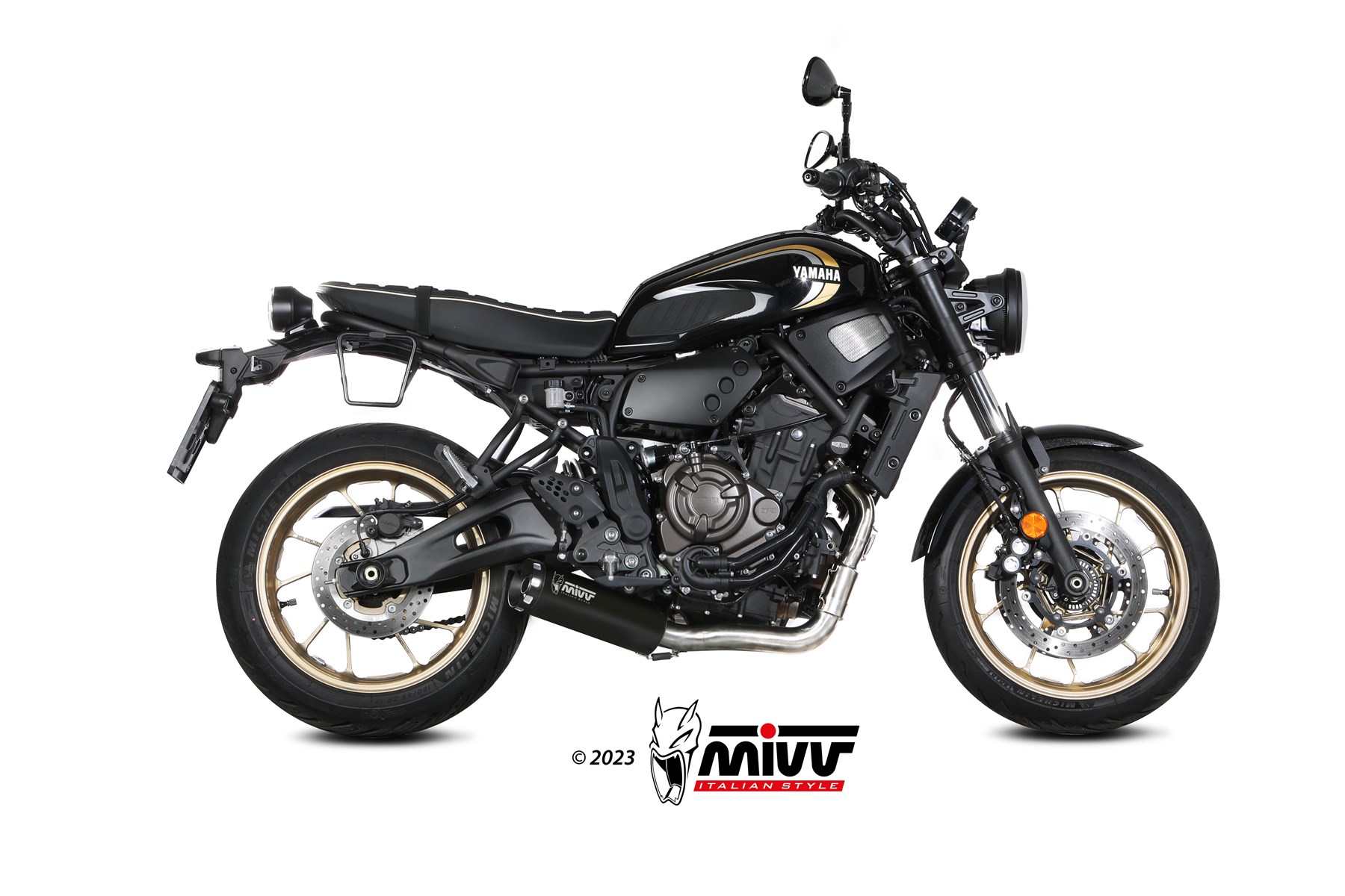 Mivv X-M5 Complete Full Exhaust System - Black Inox For Yamaha MT-09 / FZ-09 (2021-2023)