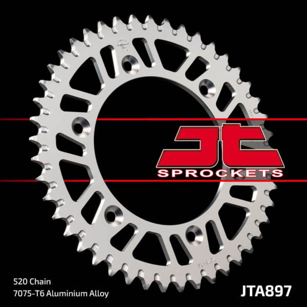 Corona para moto Jt Aluminio 897-45