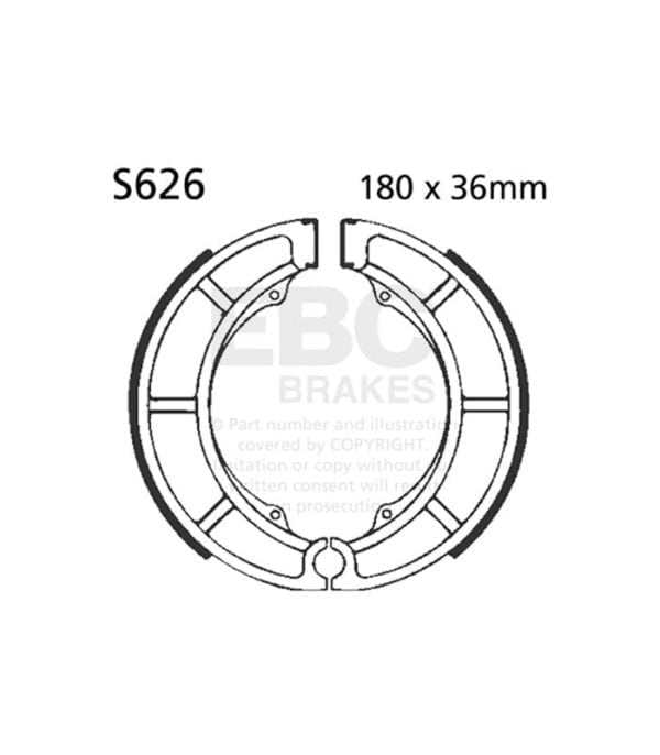 Zapatas de freno estándar EBC para SUZUKI S626