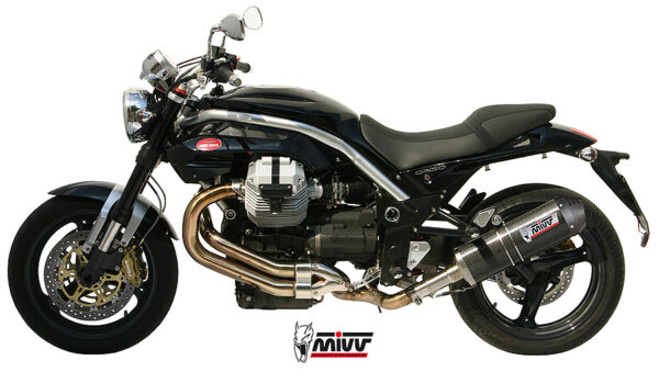 Escape Mivv Slip-On Oval carbono con tapa carbono Moto Guzzi Griso 850 / 1100 06-11 / Griso 1200 07-16