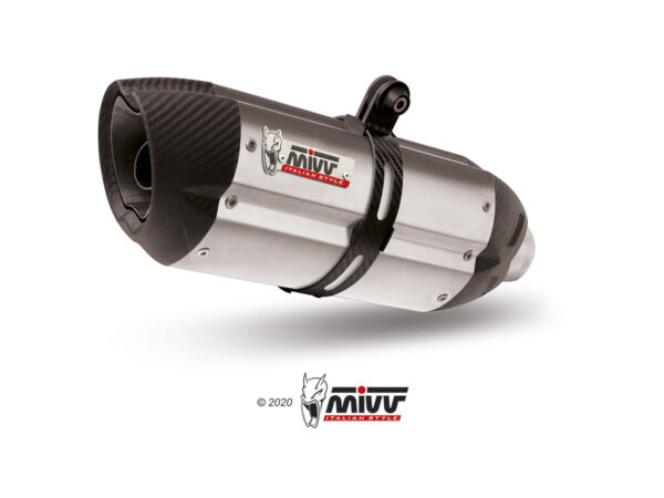 Escape Mivv Slip-On Suono St. Steel con tapa carbono KTM LC4 640 Adventure 03-06 / 690 Enduro / SMC 08-13